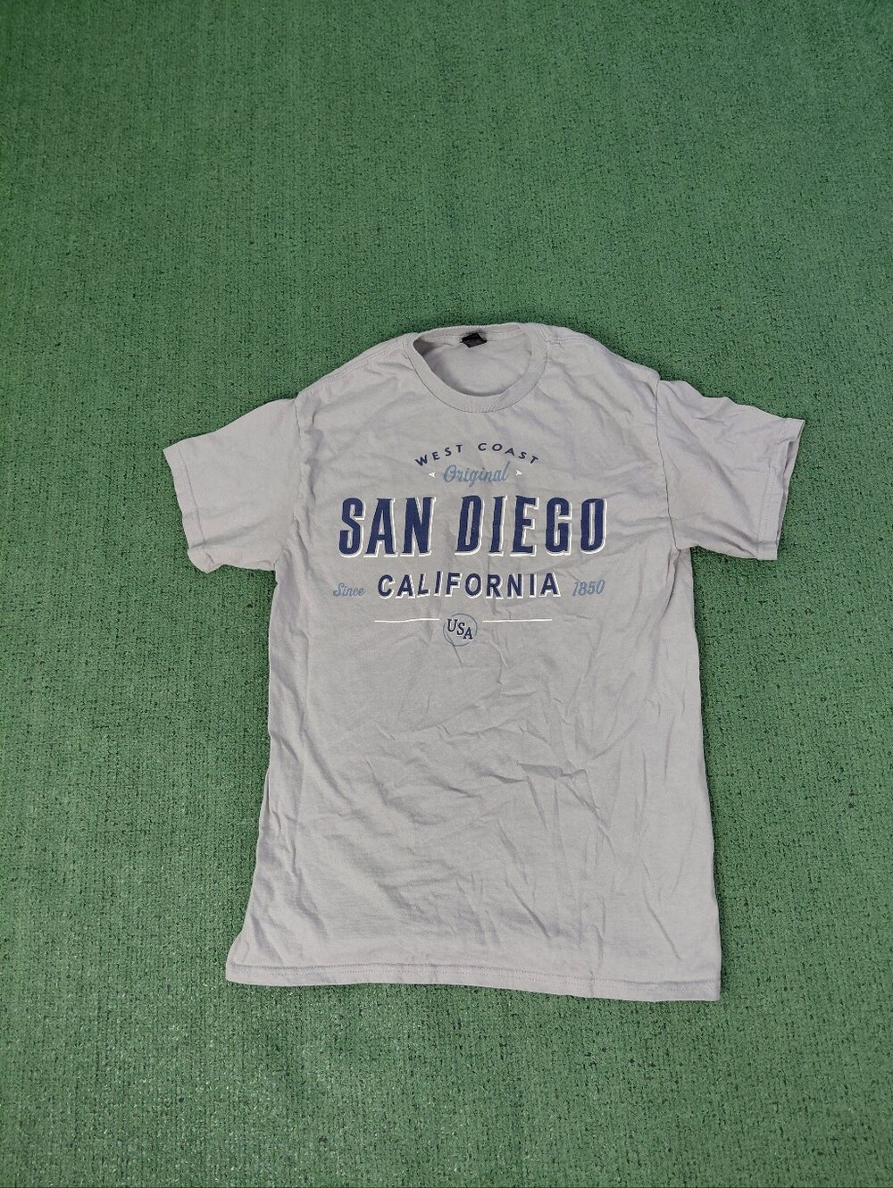 San Diego California Tourist Souviner Travel Gray T Shirt Sz Medium